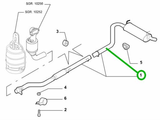 51800943 Uitlaat einddemper