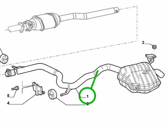 60678640 Uitlaatpijp Lancia Thesis 2.4 JTD (Origineel Lancia)