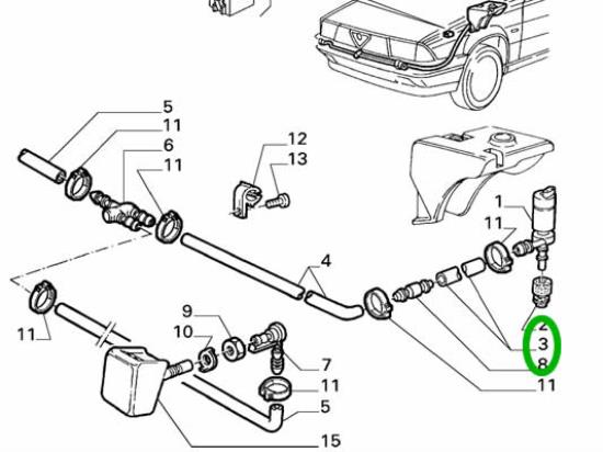 60530539 Slang koplampsproeier