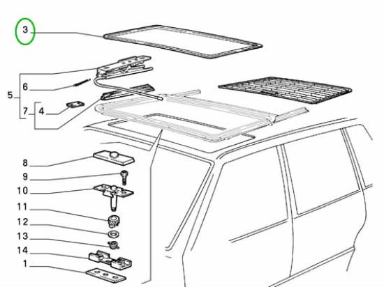 5887595 Raamrubber open dak