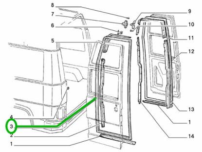 5928246 Deurrubber achter links