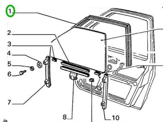 5939532 Raamrubber voordeur links