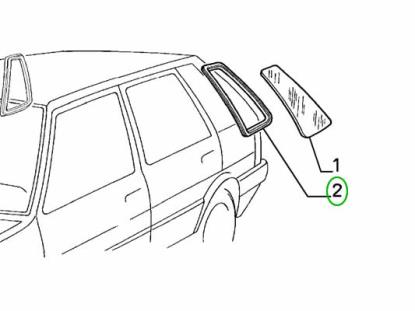 5941445 Raamrubber links achter
