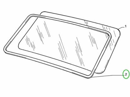 7542311 Raamrubber voorruit