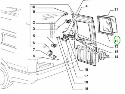 7588111 Raamrubber achterraam