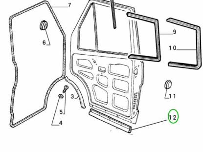 7674853 Deurrubber onderzijde