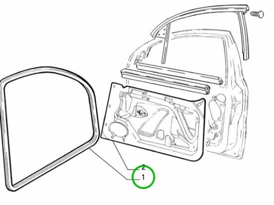 735264862 Deurrubber voordeur links Fiat Marea