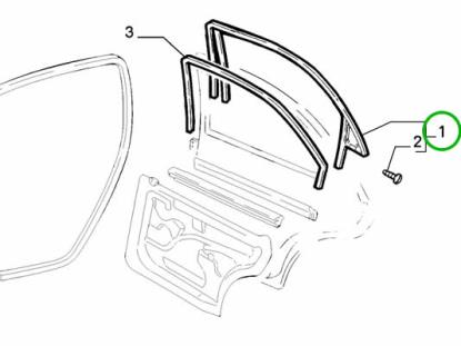 7770103 Raamrubber achterdeur links