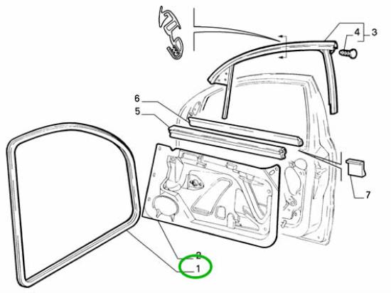 46402288 Deurrubber rechts voor