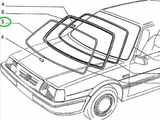 46422735 Sierlijst voorruit rechts