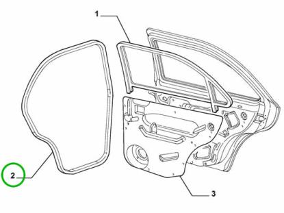 46808320 Profielrubber rechter achterzijde