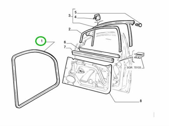 735260832 Deurrubber voordeur links
