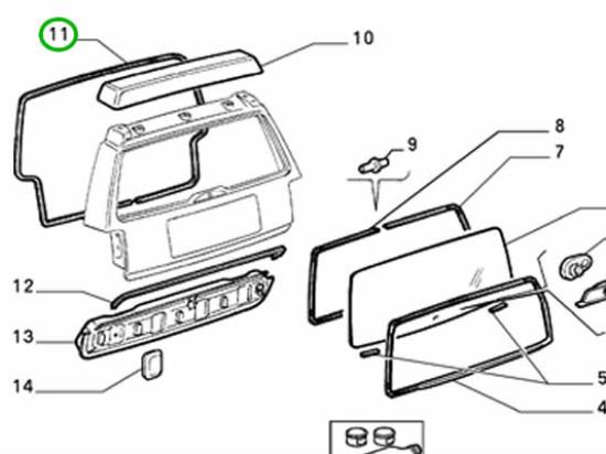 7712335 Deurrubber achterklep