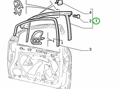 7769793 Deurrubber linker voorzijde