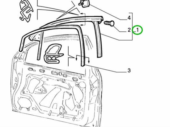 7769793 Deurrubber linker voorzijde