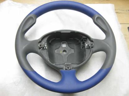 5909037 Lederen stuurwiel met blauwe stiksels Fiat Punto 2e serie (188)