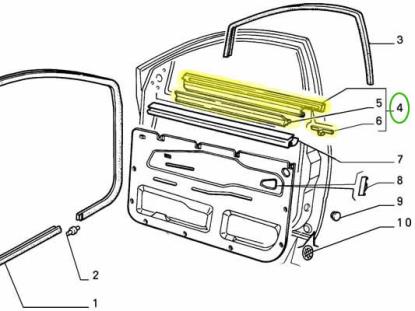 7642623 Raamlijst voordeur links