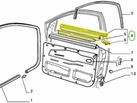 7642623 Raamlijst voordeur links