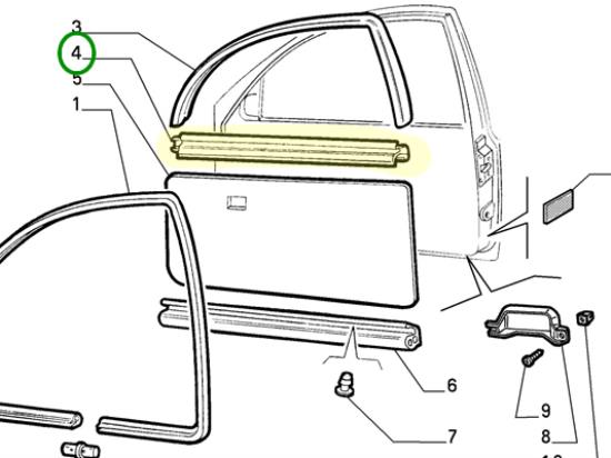 7738653 Raamlijst voordeur rechts