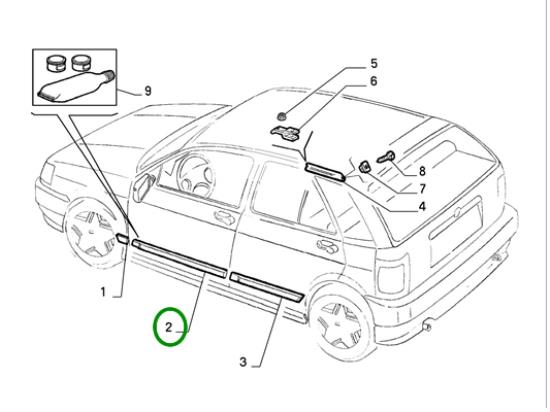 170677080 Stootstrip voordeur links