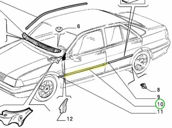 181286280 Stootstrip voordeur links