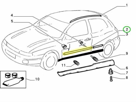 46522387 Stootstrip voordeur links