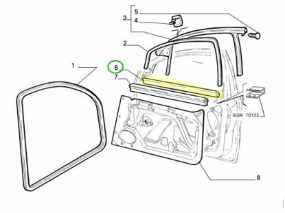 46791165 Raamlijst voordeur links