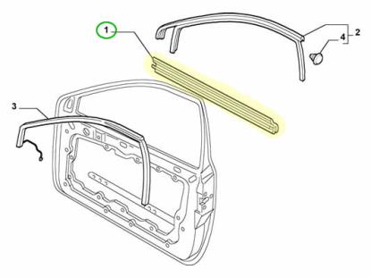 46828706 Raamlijst voordeur rechts