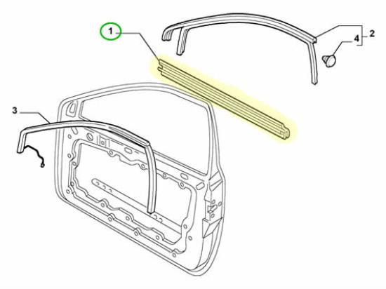 46828706 Raamlijst voordeur rechts