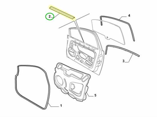 51726085 Raamlijst voordeur links