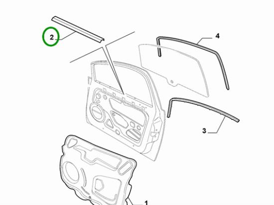 51792754 Raamlijst voordeur rechts