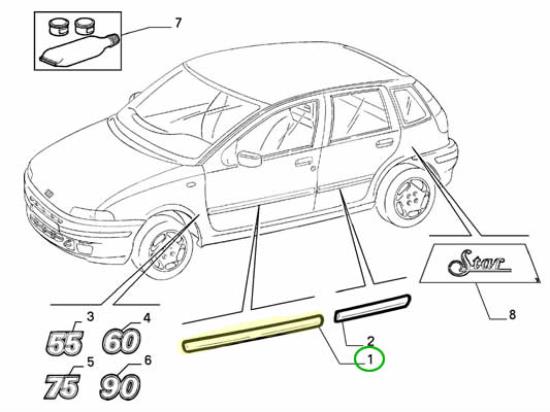 710917080 Stootstrip voordeur rechts