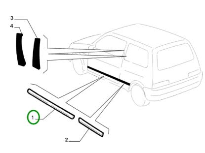 716911080 Stootstrip voordeur links