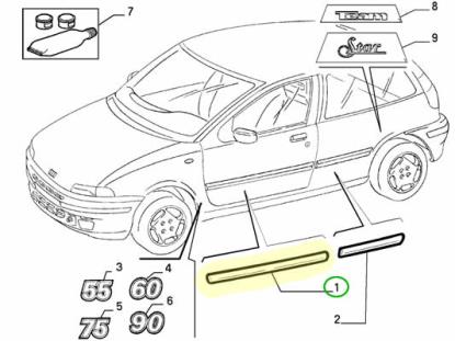 717398080 Stootstrip voordeur rechts