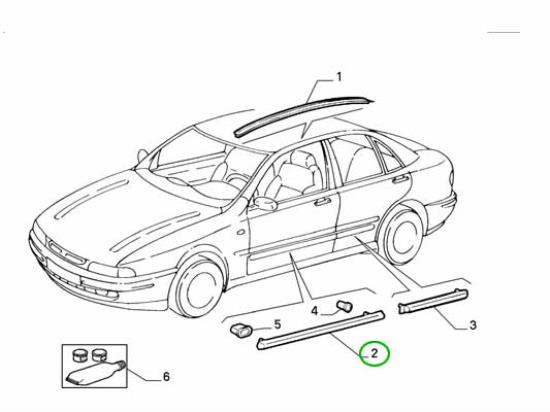 720893099 Stootstrip voordeur links en rechts