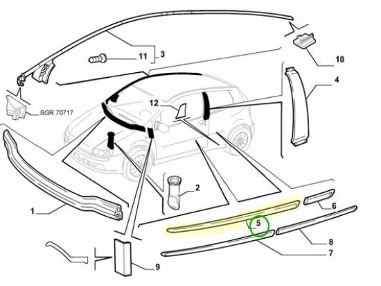 735272943 Stootstrip voordeur rechts
