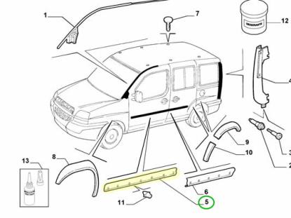 735294279 Stootstrip voordeur links