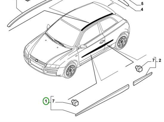 735321661 Stootstrip voordeur links