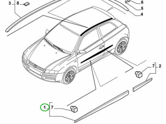 735321695 Stootstrip voordeur rechts