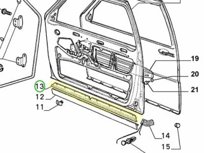 82438408 Deurrubber voordeur links