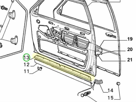 82438408 Deurrubber voordeur links