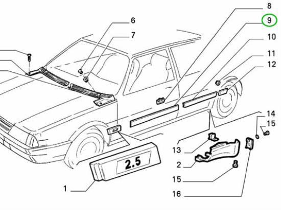 82447740 Sierlijst voordeur rechts