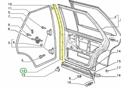 82468781 Deurlijst achterdeur links