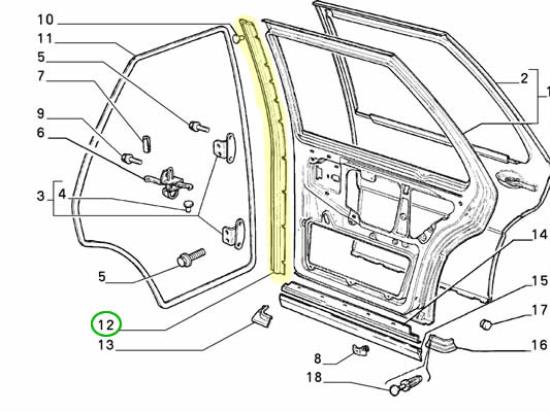 82468781 Deurlijst achterdeur links
