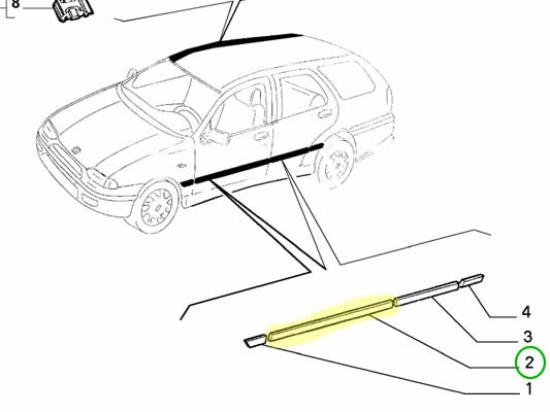 100151155 Stootstrip voor portier rechtsvoor