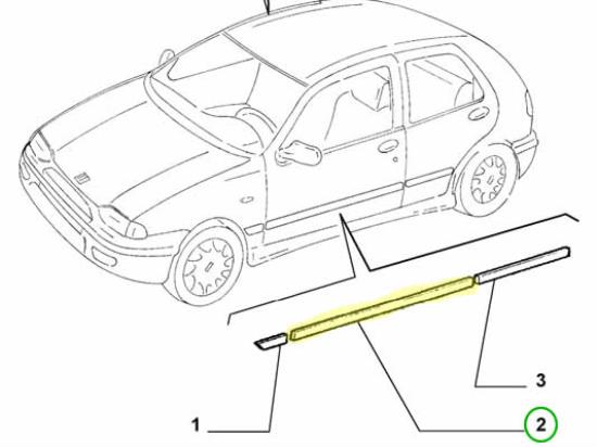 100153008 Stootstrip voordeur links