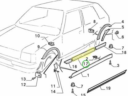 181491180 Stootstrip voordeur rechts