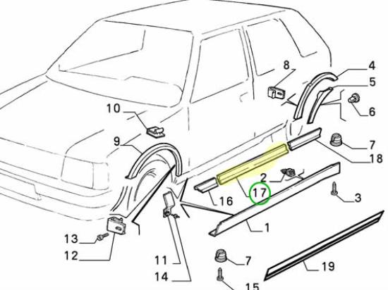 181491180 Stootstrip voordeur rechts