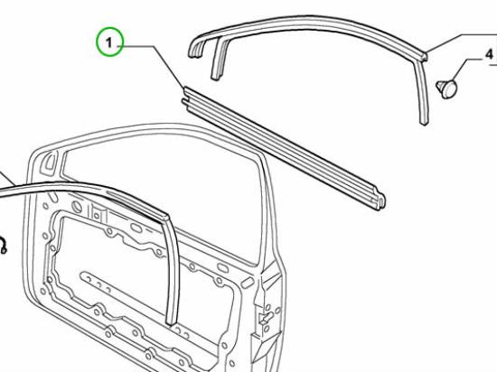 46828707 Raamlijst voordeur rechts