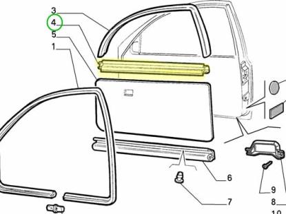 71714140 Raamlijst voordeur links